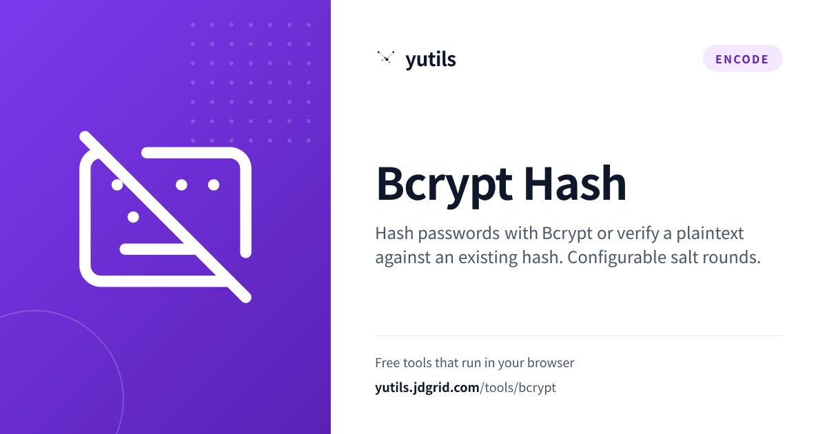 Bcrypt Hash — yutils