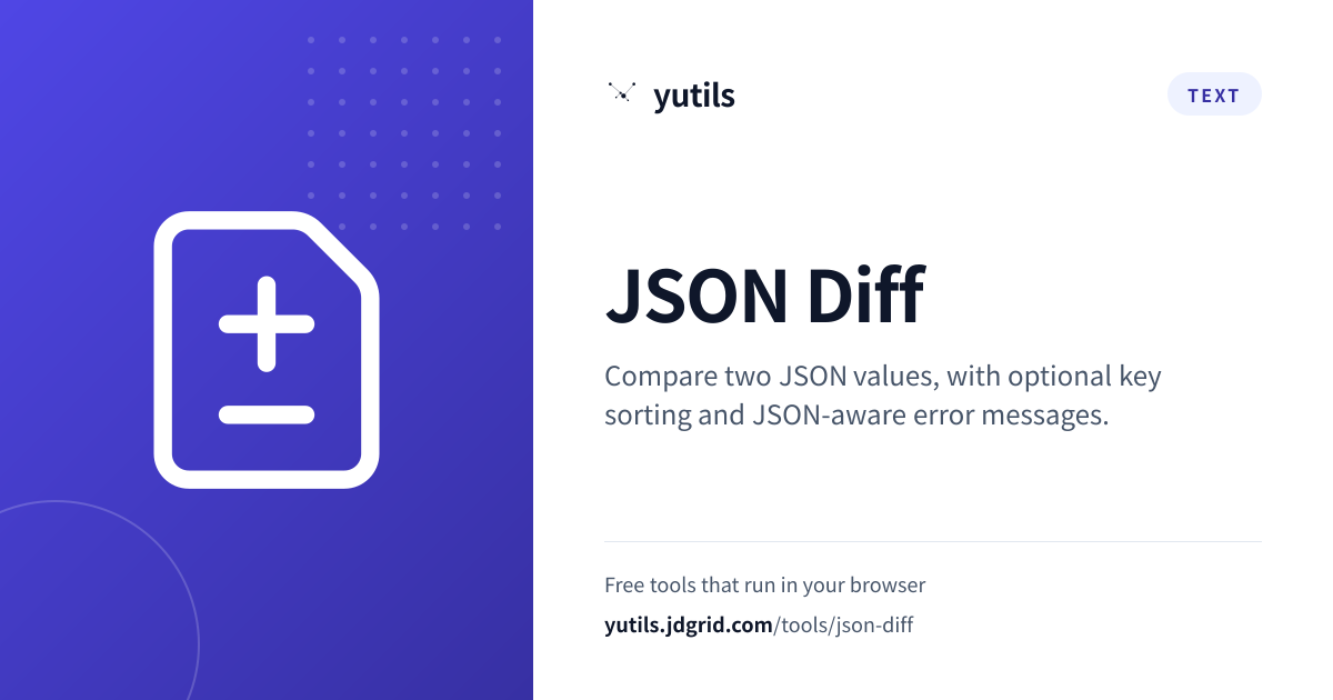 JSON Diff — yutils