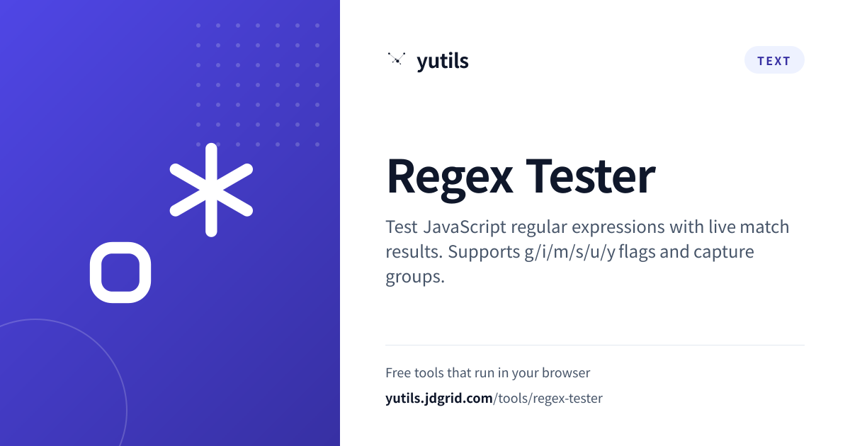 Regex Tester — yutils
