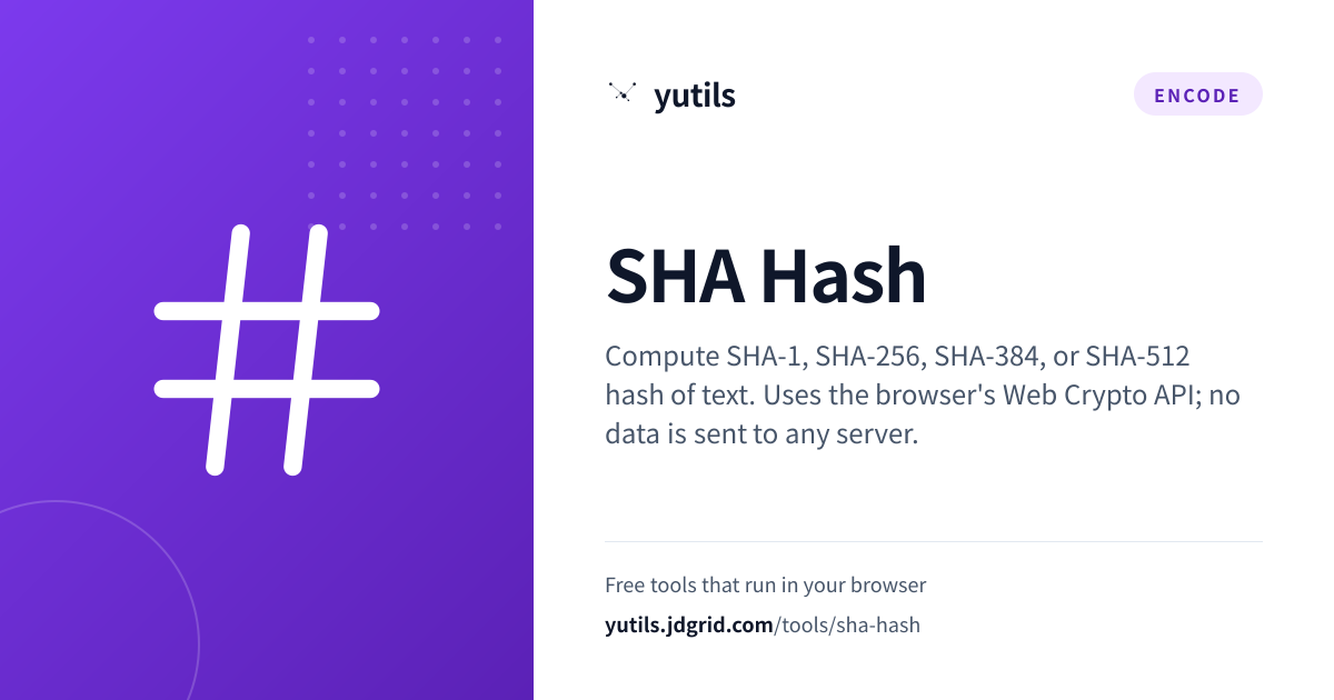 SHA Hash — yutils